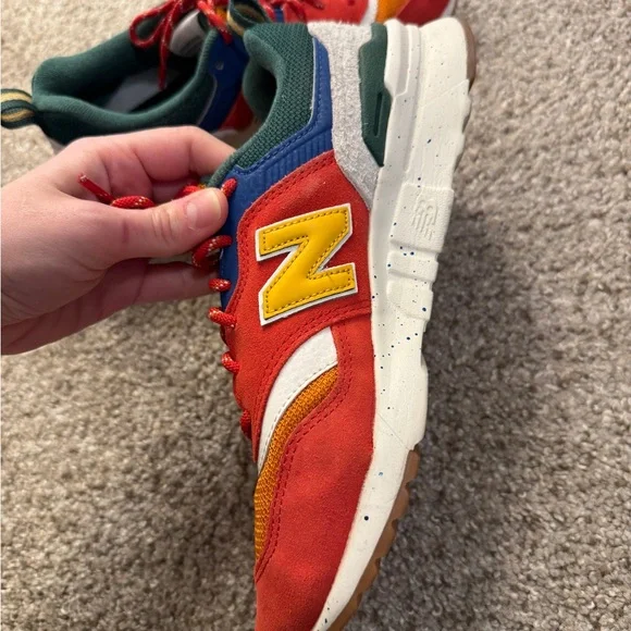 New Balance 997H Sneakers - Red, Orange, Green and Blue - Picture 4 of 11